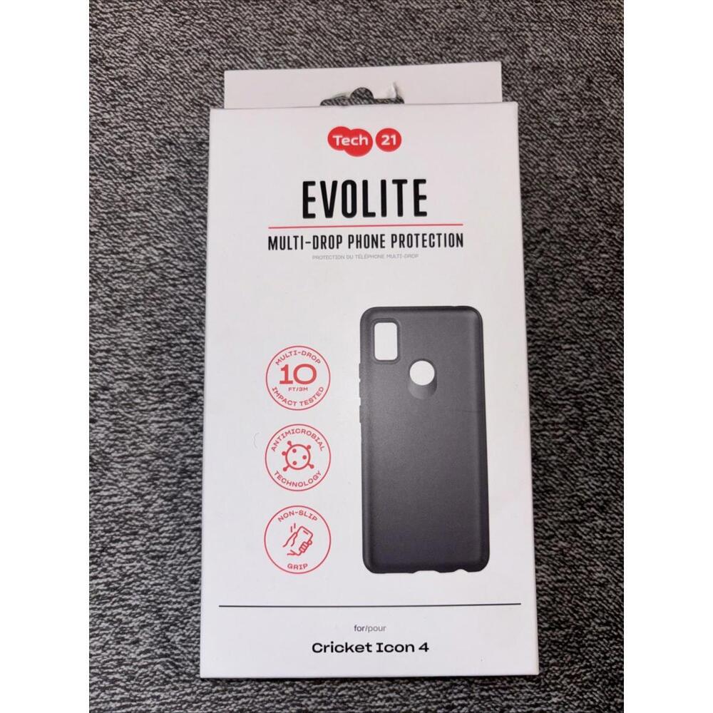 Tech 21 EVOLITE Case for Cricket Icon 4 -‎ Black Drop Protection